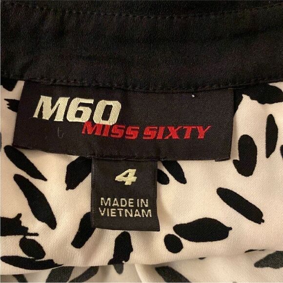 Miss Sixty Elegant Black and White Patterned Dress, US4 - Picture 8 of 9